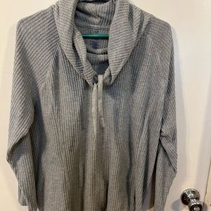 Grey soft cowl neck sweater